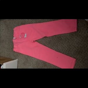 Neon pink jeans
